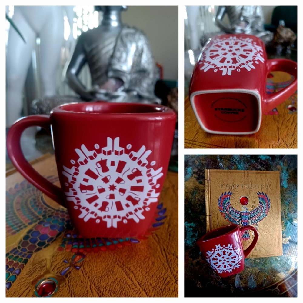 NEW Starbucks 2004 Snowflake Retired Collectible Heavy Square Mug Cup
